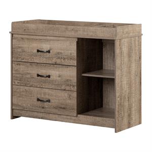 tassio changing table-weathered oak-south shore