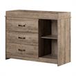 Tassio Changing Table-Weathered Oak-South Shore