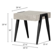 South Shore City Life Oval Coffee Table and 2 End Tables Set in Faux Concrete