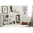 South Shore Axess Small Desk with Drawers and 3-Shelf Bookcase Set in Pure White