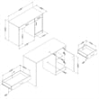 South Shore Axess Small Desk with Drawers and 5-Shelf Bookcase Set in Pure White