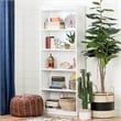 South Shore Axess Small Desk with Drawers and 5-Shelf Bookcase Set in Pure White