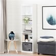 South Shore Axess White Desk with Keyboard Tray and 5-Shelf Narrow Bookcase Set