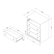 South Shore Angel 4-Drawer Chest and Changing Table Set in Pure White