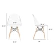 South Shore Versa Weathered Oak Desk and 1 Annexe White Eiffel Style Chair Set