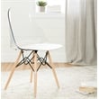 South Shore Versa Weathered Oak Desk and 1 Annexe White Eiffel Style Chair Set