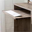 South Shore Axess Weathered Oak Desk with Tray & 1 Annexe White Eiffel Chair Set