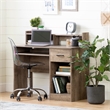 South Shore Axess Weathered Oak Desk with Tray & 1 Annexe White Eiffel Chair Set