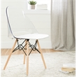 South Shore Axess Weathered Oak Desk with Tray & 1 Annexe White Eiffel Chair Set