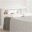 Fusion Bookcase Headboard Pure White South Shore