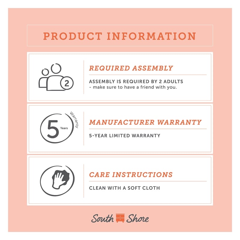 Fusion Bookcase Headboard Pure White South Shore