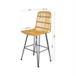 Balka Rattan Counter Stool Set of 2 Rattan and Black South Shore
