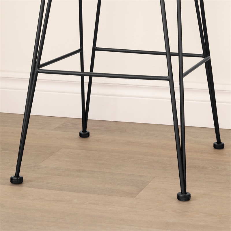 Balka Rattan Counter Stool Set of 2 Rattan and Black South Shore