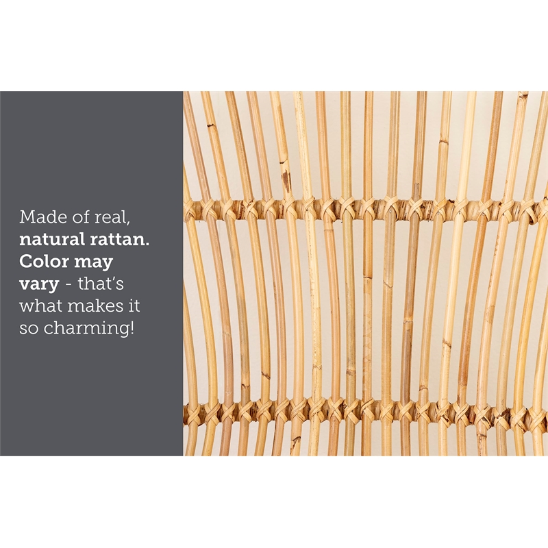 Balka Rattan Dining Chair Set of 2 Rattan and Black South Shore