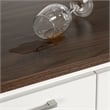 Myro Kitchen Island Natural Walnut and White South Shore