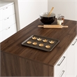 Myro Kitchen Island Natural Walnut and White South Shore
