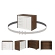 Myro Kitchen Island Natural Walnut and White South Shore
