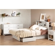 Fusion 2-Drawer Platform bed Pure White South Shore