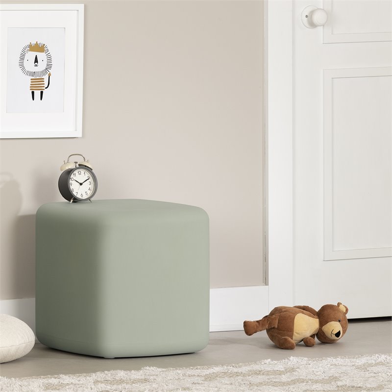 South Shore Sweedi Polyethylene Resin Nightstand in Sage Green