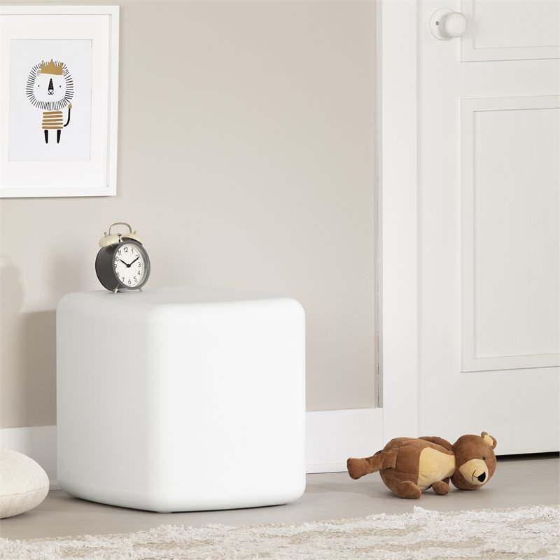 South Shore Sweedi Polyethylene Resin Kids Nightstand in White