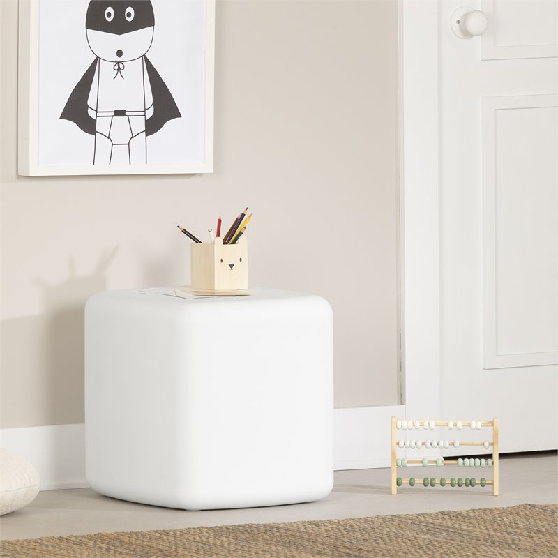 South Shore Sweedi Polyethylene Resin Multi-Purpose Kids Table/Stool in White