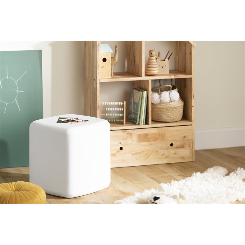 South Shore Sweedi Polyethylene Resin Multi-Purpose Kids Table/Stool in White