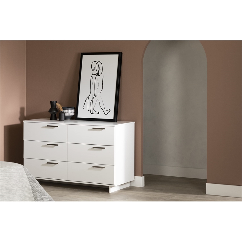 Cavalleri 6-Drawer Dresser Pure White South Shore