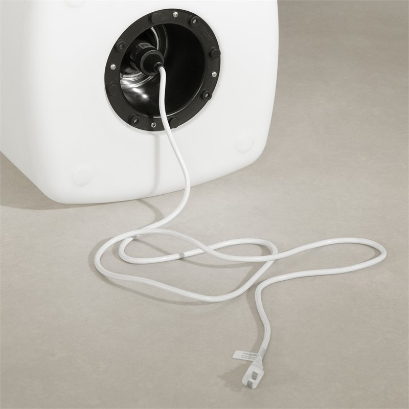 South Shore Sweedi Polyethylene Resin Lighted Kids Nightstand in White