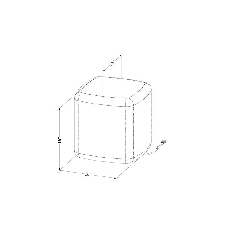 South Shore Sweedi Polyethylene Resin Lighted Kids Nightstand in White