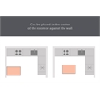 Myro Kitchen Island Gray Oak and White South Shore