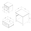 Ulysses 1-Drawer Nightstand Winter Oak South Shore