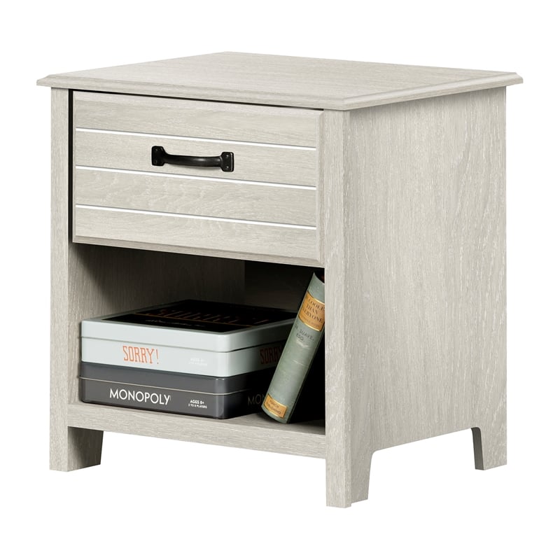 Ulysses 1-Drawer Nightstand Winter Oak South Shore