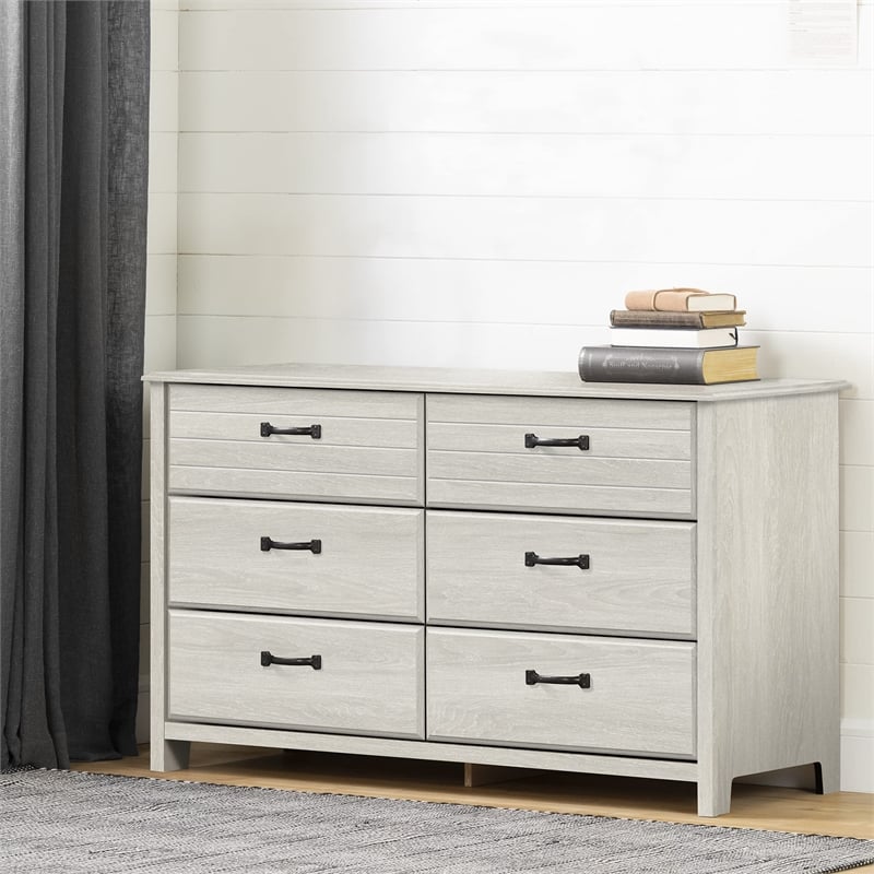 Ulysses 6-Drawer Dresser Winter Oak South Shore