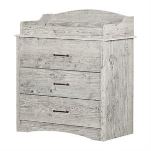 helson changing table with drawers seaside pine south shore