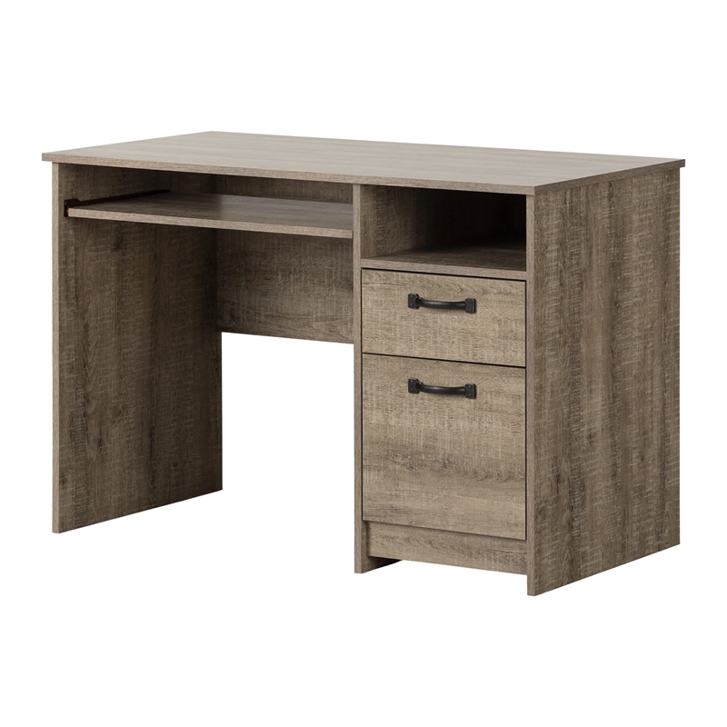 Tassio Computer Desk Weathered Oak South Shore