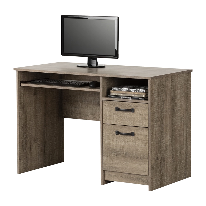 Tassio Computer Desk Weathered Oak South Shore