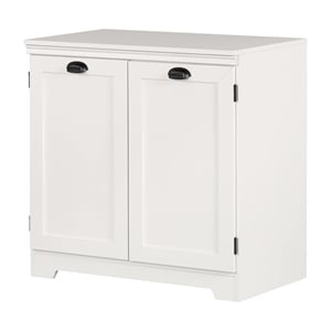 Prairie 2-Door Storage Cabinet Pure White South Shore