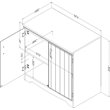 South Shore Farnel Engineered Wood 2-Door Storage Cabinet in Pure White