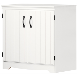 south shore farnel engineered wood 2-door storage cabinet in pure white
