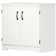 South Shore Farnel Engineered Wood 2-Door Storage Cabinet in Pure White