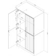South Shore Farnel Engineered Wood 4-Door Storage Cabinet in Pure White