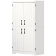 South Shore Farnel Engineered Wood 4-Door Storage Cabinet in Pure White