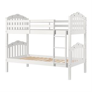 tiara solid wood bunk beds pure white south shore