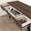 Helsy Computer Desk with Power Bar Natural Walnut South Shore