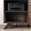 Helsy L-Shaped Desk with Power Bar Natural Walnut South Shore