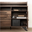 Helsy L-Shaped Desk with Power Bar Natural Walnut South Shore