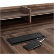 Helsy L-Shaped Desk with Power Bar Natural Walnut South Shore