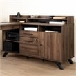 Helsy L-Shaped Desk with Power Bar Natural Walnut South Shore