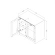 South Shore Harma Engineered Wood 2-Door Storage Cabinet in Pure White