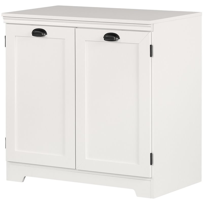 South Shore Harma Engineered Wood 2-Door Storage Cabinet in Pure White